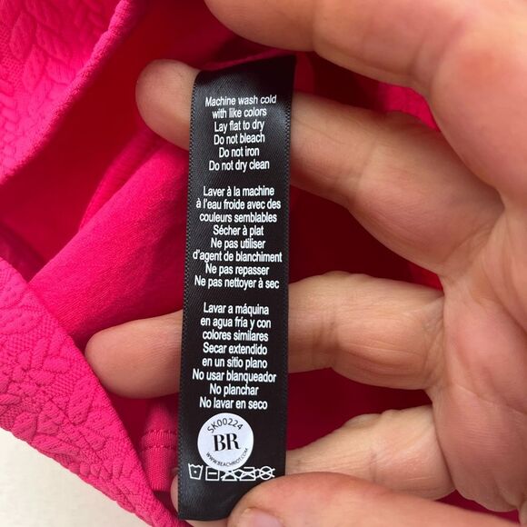 Revolve BeachRiot hot pink mini skort, NWOT, 3-color elastic waist, XS - Picture 6 of 8